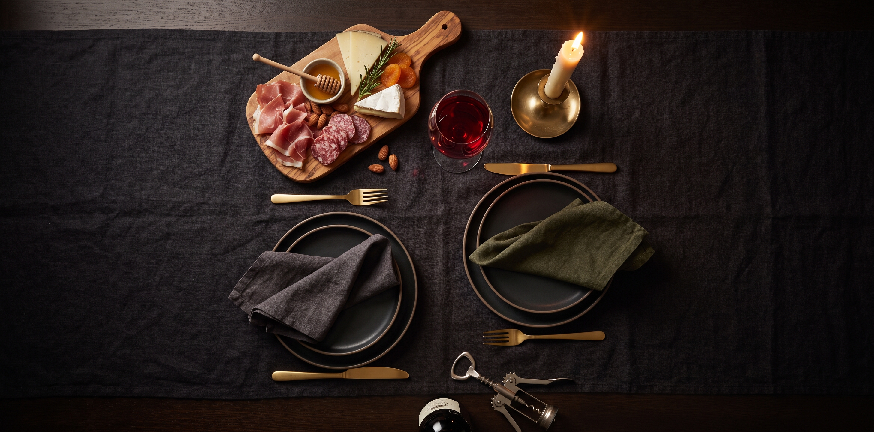 A set table at Lumière
